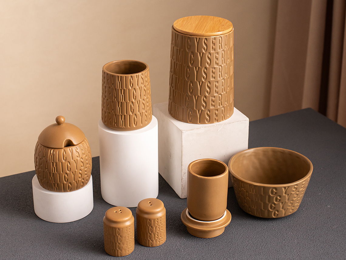 Embossed monogram collection-Products - Ys (Sano) Ceramics.